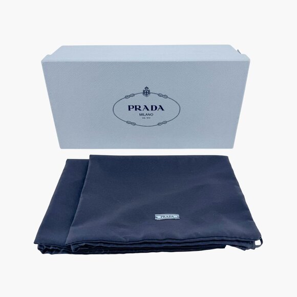 Prada Black Leather Triangle Logo Cutout Mule Slide Sandal Flat Size 39.5 US 9.5 - Picture 2 of 15